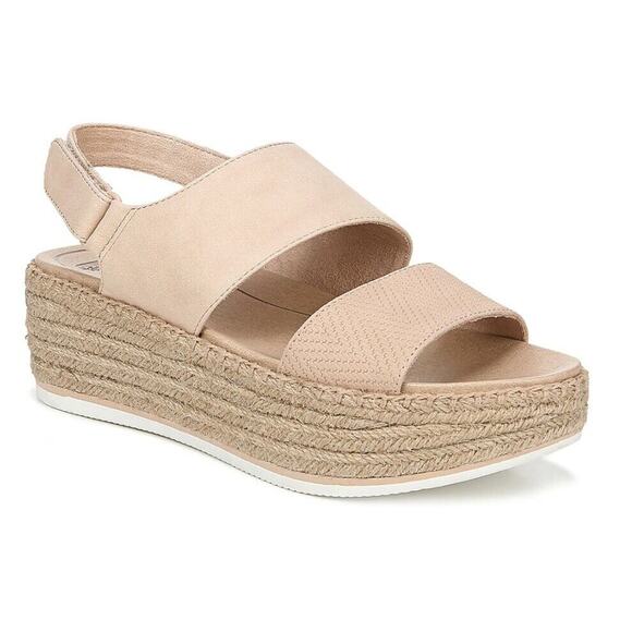 DR. SCHOLL'S NIB $69 Women's Cool Vibes Espadrille Wedge Sandal Nude Size 10M - Picture 3 of 8
